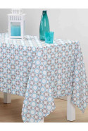 Nappe SUOMI 140X250CM Couleur Bleu/Gris