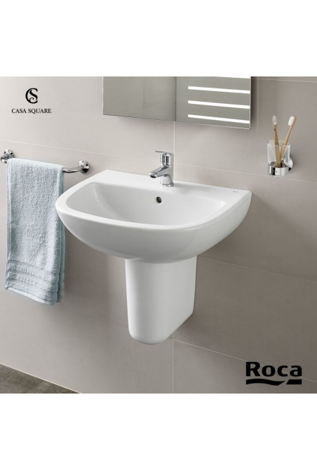 SET LAVABO ADELE 50CM AVEC SEMI-COLONNE BLANC