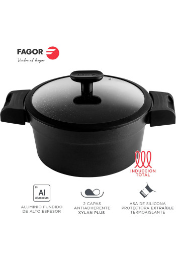 Marmite Fagor avec couvercle Alutherm 20 cm