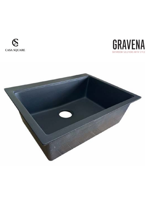 EVIER DE CUISINE 66X50CM GRIS MATT AVEC VIDAGE EVIER DE CUISINE 66X50CM GRIS MATT AVEC VIDAGE