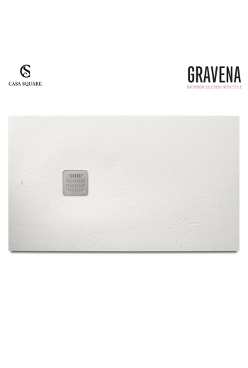 RECEVEUR DE DOUCHE GEL COAT BLANC 100X80CM AVEC VIDAGE