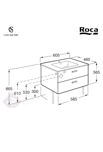 SET MEUBLE BASE VICTORIA 60CM 2TIROIRS CEDRE NATUREL AVEC LAVABO RESINE