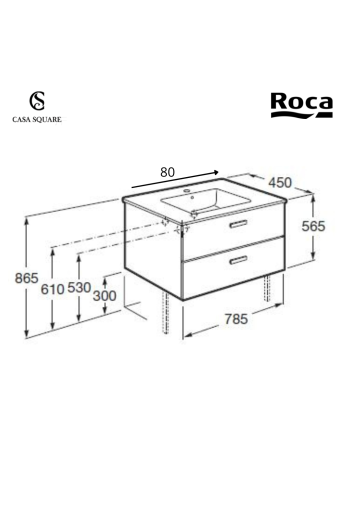 SET MEUBLE BASE VICTORIA 80CM 2TIROIRS CEDRE NATUREL AVEC LAVABO RESINE