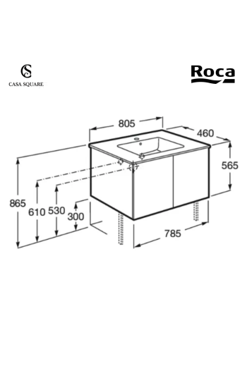 SET MEUBLE SOFIA- 80M FRESNO+ LAVABO 80 EN RESINE