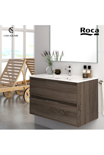 SET MEUBLE LOKE 80 CM FRESNO +LAVABO 80 EN RESINE
