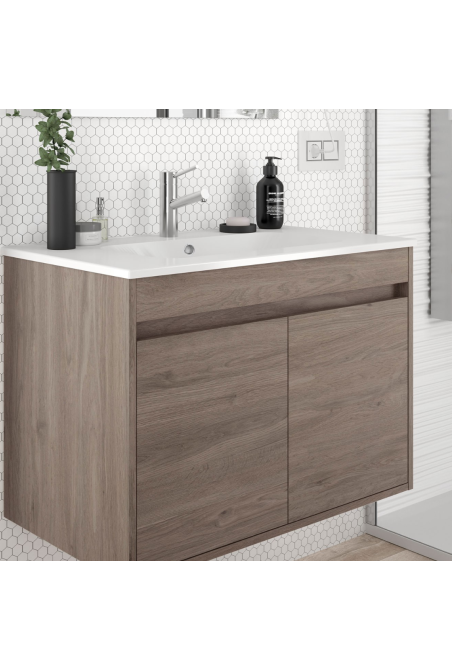 SET MEUBLE SOFIA- 80M FRESNO+ LAVABO 80 EN RESINE