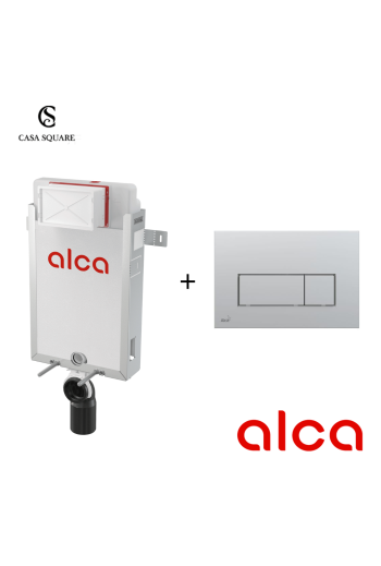 SET MECANISME ALCA115/1000 AVEC PLAQUE SLIM CHROME MATT (M572)