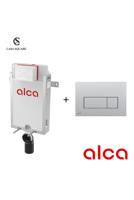 SET MECANISME ALCA115/1000 AVEC PLAQUE SLIM CHROME MATT (M572)