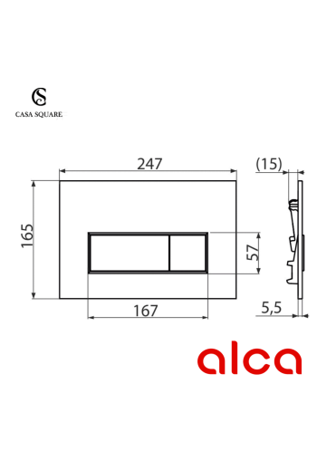 SET MECANISME ALCA115/1000 AVEC PLAQUE NICKEL MATT (M57-N-M)