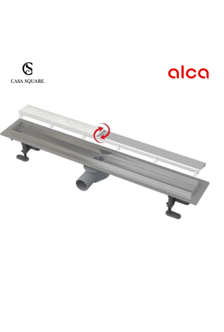 SIPHON POUR DOUCHE ITALIENNE 650 MM FIT AND GO GRILLE DOUBLE FACE ALCA EN INOX