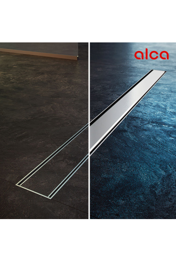 SIPHON POUR DOUCHE ITALIENNE 650 MM FIT AND GO GRILLE DOUBLE FACE ALCA EN INOX SIPHON POUR DOUCHE ITALIENNE 650 MM FIT AND GO GRILLE DOUBLE FACE ALCA EN INOX