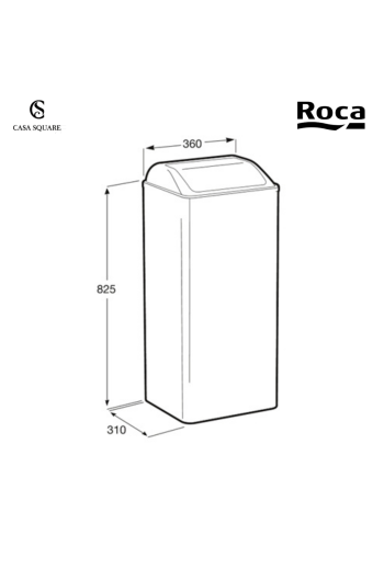 POUBELLE AVEC COUVERCLE 80L PUBLIC CHROME MATT (SUR STOCK)