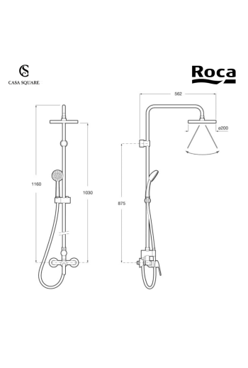 COLONNE DE DOUCHE VICTORIA AVEC MITIGEUR ET ACCESSOIRES CHROME (SUR STOCK)