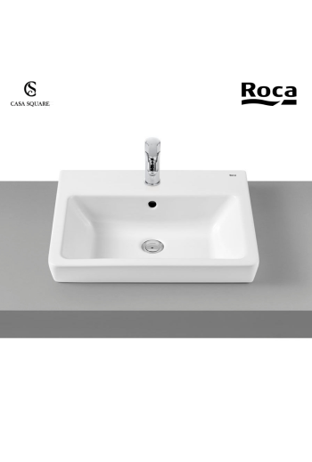 VASQUE SEMI-ENCASTRABLE EASY 55X45CM BLANC (SUR STOCK)FIXATION NON INCLUS