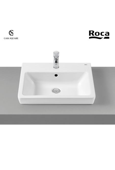 VASQUE SEMI-ENCASTRABLE EASY 55X45CM BLANC (SUR STOCK)FIXATION NON INCLUS