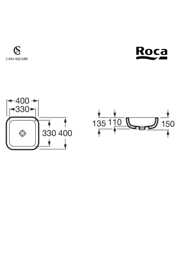 LAVABO KHROMA 40X40CM A POSER BLANC (SUR STOCK)