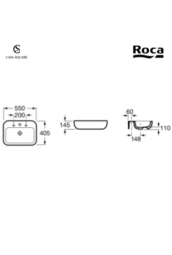 VASQUE A POSER KHROMA 55X40CM BLANC (SUR STOCK)