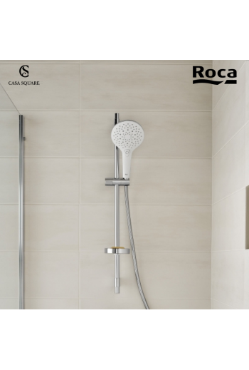 KIT DE DOUCHE PLENUM CHR (BARRE+DOUCHETTE CARRE +FLEXIBLE+PORTE SAVON) (SUR STOCK)