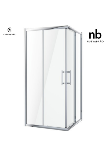 CABINE DE DOUCHE ANGLE CARRE 80X80CM PROFILE CHROME