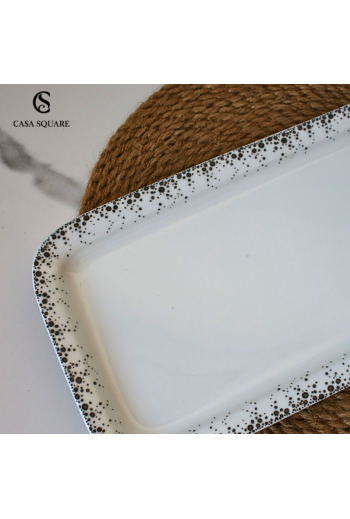 Plat rectangulaire en porcelaine – Présentation salée & sucrée