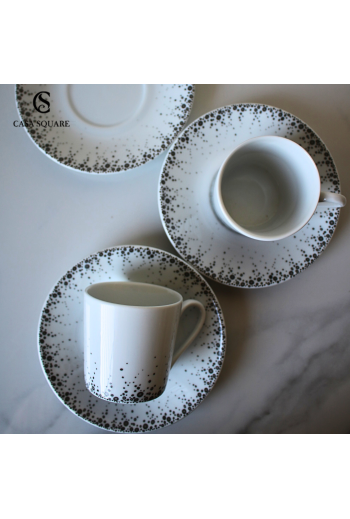 Service à café turc en porcelaine pour 6 personnes