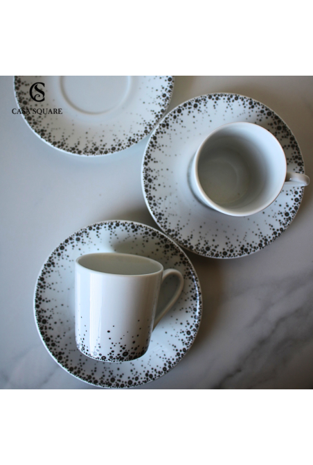 Service à café turc en porcelaine pour 6 personnes