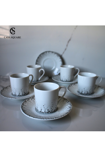 Service à café turc en porcelaine pour 6 personnes