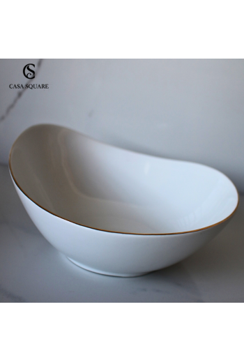 SALADIER EN PORCELAINE FILET GM