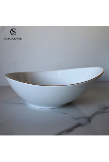 SALADIER EN PORCELAINE FILET GM