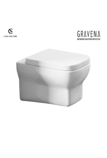 SET CUVETTE SUS QUADRO RIMLESS AVEC ABATTANT SOFT CLOSE BLANC