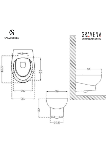 SET CUVETTE SUS RIMLESS CASANOVA AVEC ABATTANT SOFT CLOSE BLANC