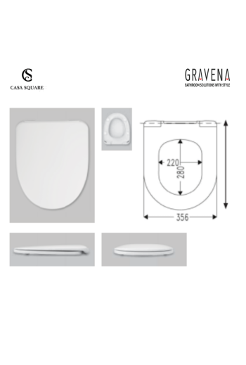 SET CUVETTE SUS RIMLESS CASANOVA AVEC ABATTANT SOFT CLOSE BLANC