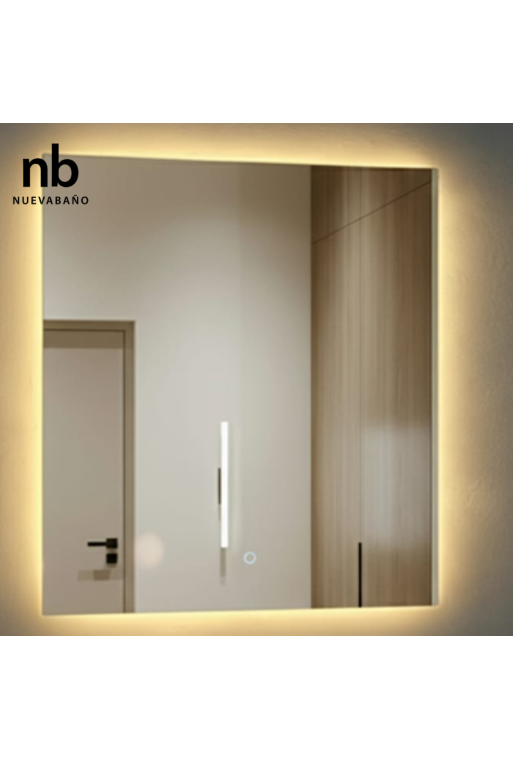 MIROIR ONE TOUCH CARRE 60X80CM AVEC LED INTEGRE ET ANTI BUEE