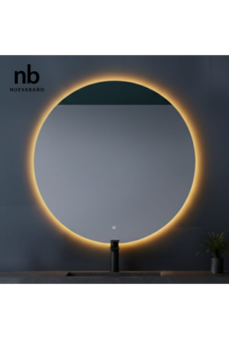 MIROIR ONE TOUCH RONDE D:80CM AVEC LED INTEGRE ET ANTI BUEE