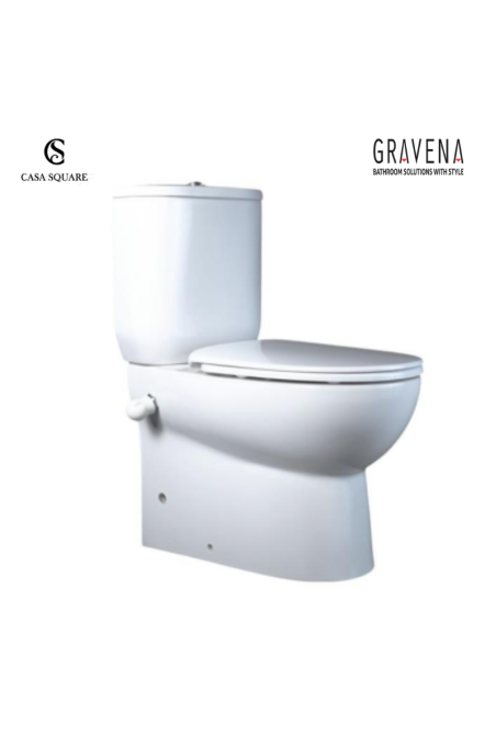 SET CUVETTE A POSER CASANOVA RIMLESS AVEC RESERVOIR ET ABATTANT BLANC