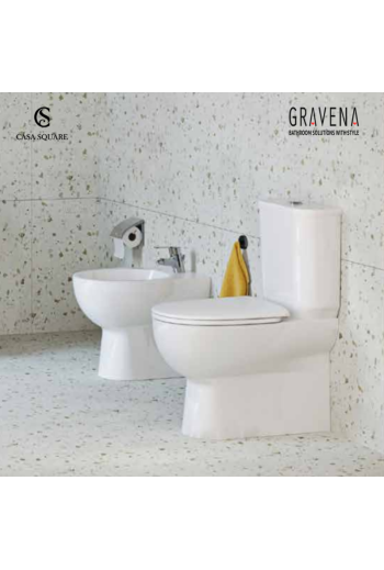 SET CUVETTE A POSER CASANOVA RIMLESS AVEC RESERVOIR ET ABATTANT BLANC