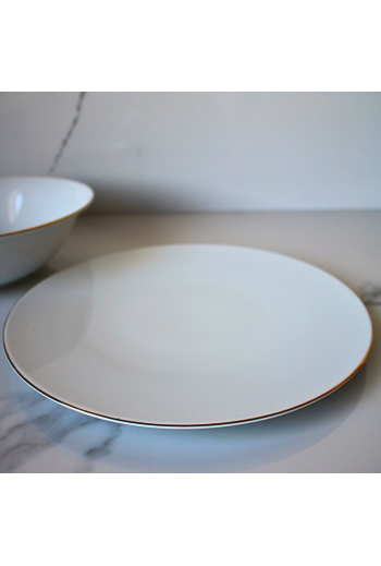 ASSIETTE DE PRESENTATION DESIGN EN PORCELAINE BLANC