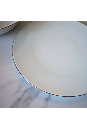 ASSIETTE DE PRESENTATION DESIGN EN PORCELAINE BLANC