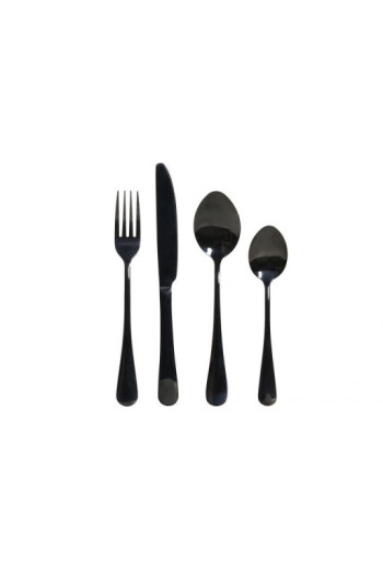 Set de 16 couverts CHIC Noir