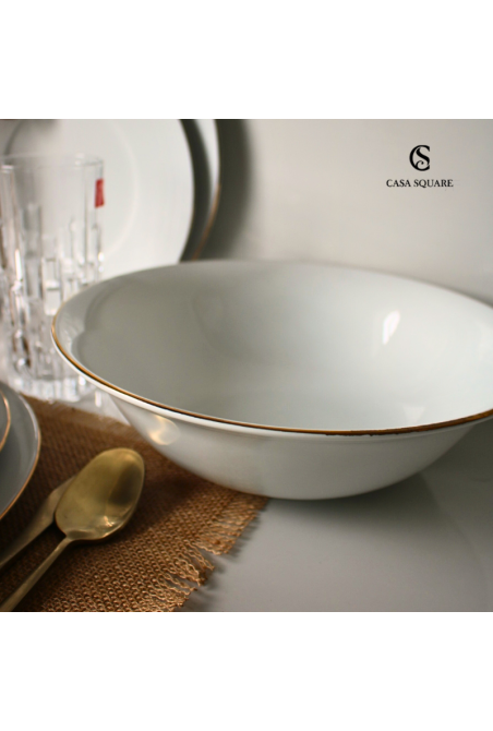 Saladier en porcelaine filet