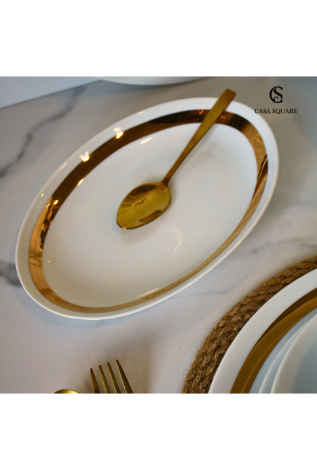 RAVIER EN PORCELAINE ANGELIQUE OR