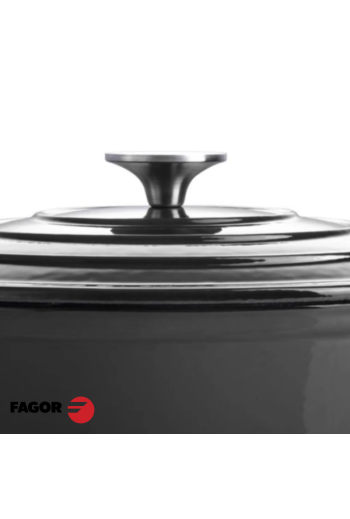 MARMITE FAGOR FERRO ECO OVAL NOIR 27CM AVEC COUVERCLE