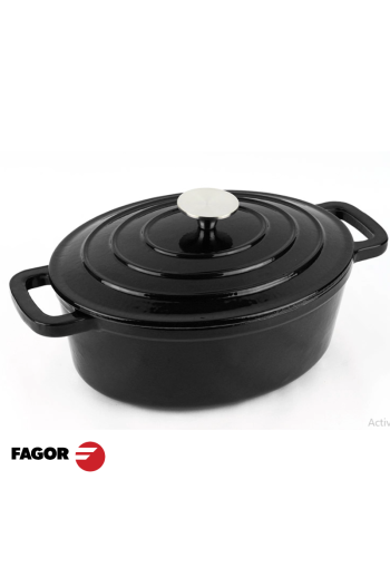 MARMITE FAGOR FERRO ECO OVAL NOIR 27CM AVEC COUVERCLE