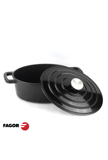 MARMITE FAGOR FERRO ECO OVAL NOIR 27CM AVEC COUVERCLE