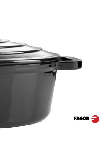 MARMITE FAGOR FERRO ECO OVAL NOIR 27CM AVEC COUVERCLE