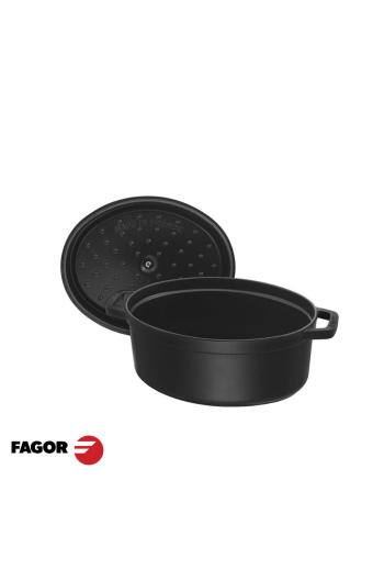 MARMITE FAGOR FERRO ECO OVAL NOIR 27CM AVEC COUVERCLE