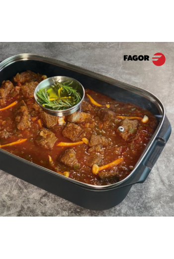 ROTISSOIRE RECTANGULAIRE ANTI-ADHESIF AVEC COUVERCLE 40CM*25CM