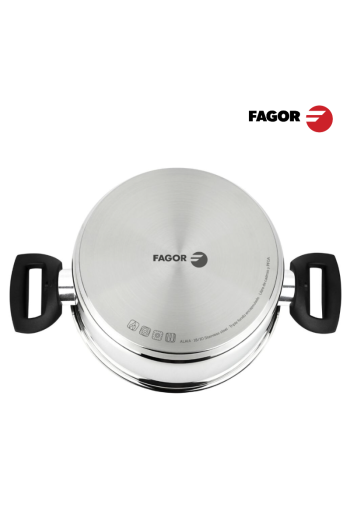 Marmite Fagor Alaia Low Avec Couvercle Inox 28 cm 3L