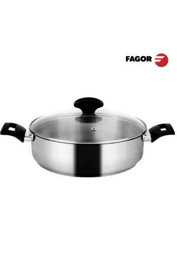 Marmite Fagor Alaia Low Avec Couvercle Inox 24 cm 1.5L