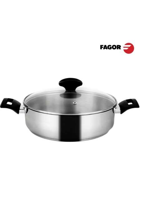 Marmite Fagor Alaia Low Avec Couvercle Inox 24 cm 1.5L